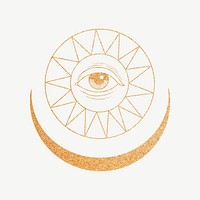 Celestial eyes, spiritual illustration psd