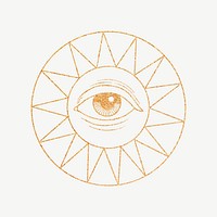 Celestial eyes, spiritual illustration psd