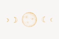 Moon phrase, spiritual illustration, design resource