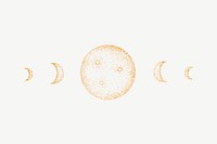 Moon phrase, spiritual illustration psd