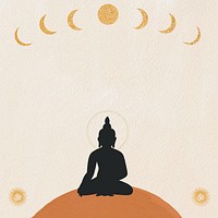 Buddhism spiritual  aesthetic border background