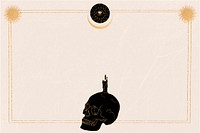 Death skull aesthetic frame background