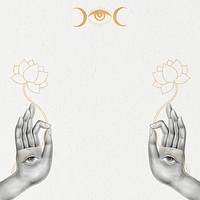 Hamsa hands aesthetic frame background