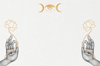 Hamsa hands aesthetic frame background