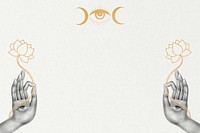 Hamsa hands aesthetic frame background