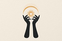 Lover hands, spiritual illustration, design resource