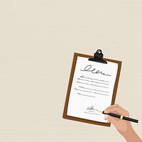 Contract signing, aesthetic illustration, design resource