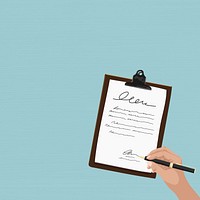 Contract signing, aesthetic illustration, design resource