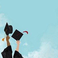 Education graduation, aesthetic illustration, design resource