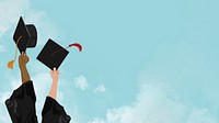 Education graduation, aesthetic illustration, design resource