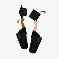 Education graduation, aesthetic illustration, design resource