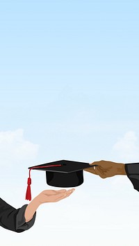 Academic graduation, aesthetic illustration, design resource