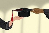 Academic graduation, aesthetic illustration, design resource