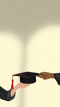 Academic graduation, aesthetic illustration, design resource