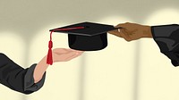 Academic graduation, aesthetic illustration, design resource