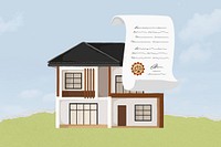 Real estate, aesthetic illustration, design resource