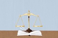 Law justice, aesthetic illustration, design resource