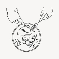 Meal time doodle illustration vector