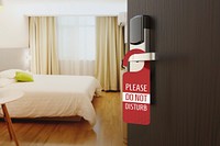  Hotel room tag mockup psd