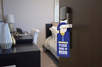  Hotel room tag mockup psd