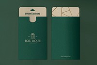  Hotel room key card mockup psd