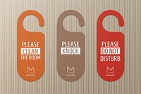  Hotel room tag mockup psd