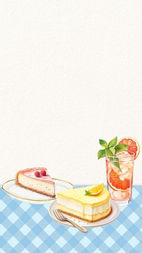 Cheesecakes mobile phone, food digital art design