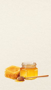 Honey jar mobile phone, food digital art design