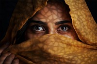 Aesthetic woman portrait, natural light shadow