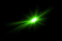 Green sunburst lens flare effect psd