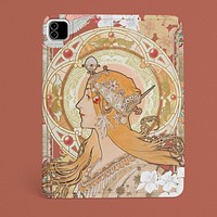 Alphonse Mucha's tablet case, product design. Remixed by rawpixel.