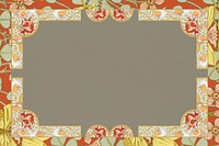 Art nouveau flower frame background, vintage botanical illustration. Remixed by rawpixel.