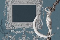 Statue frame background, vintage art nouveau ornamental illustration. Remixed by rawpixel.