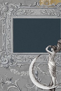 Art nouveau statue frame background, vintage ornamental illustration. Remixed by rawpixel.