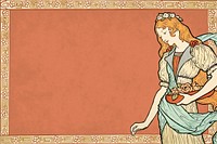 Eug&egrave;ne Grasset's woman frame background, vintage art nouveau illustration. Remixed by rawpixel.