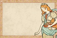 Eugène Grasset's woman frame background, vintage art nouveau illustration. Remixed by rawpixel.