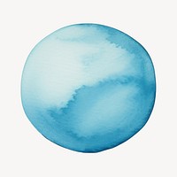 Blue circle, watercolor illustration