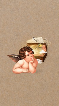 Cherub treasure chest iPhone wallpaper