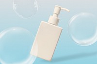 White lotion pump bottle with design space