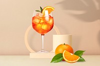 Orange alcoholic cocktails, summer drinks