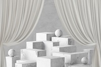 Concrete podiums product backdrop