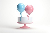 Gender reveal cake balloon anniversary celebration. AI generated Image by rawpixel.