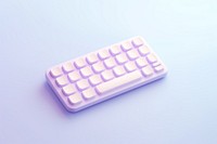 3D purple keyboard on gradient background. AI generated image by rawpixel.