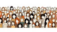 Diverse people standing together. AI generated Image by rawpixel.