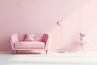 Furniture armchair floor pink. 