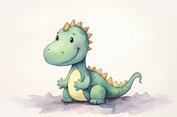 Cute dinosaur reptile cartoon animal. 