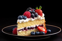 Berry Tres Leches Cake berry cream cake. AI generated Image by rawpixel.