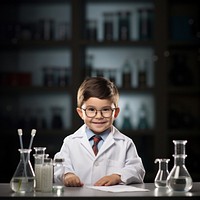 Cute little scientist portrait intelligence accessories. AI generated Image by rawpixel.