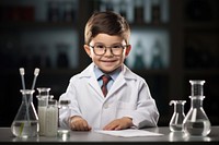 Cute little scientist portrait cute intelligence. AI generated Image by rawpixel.