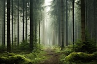Forest landscape woodland outdoors. AI generated Image by rawpixel.